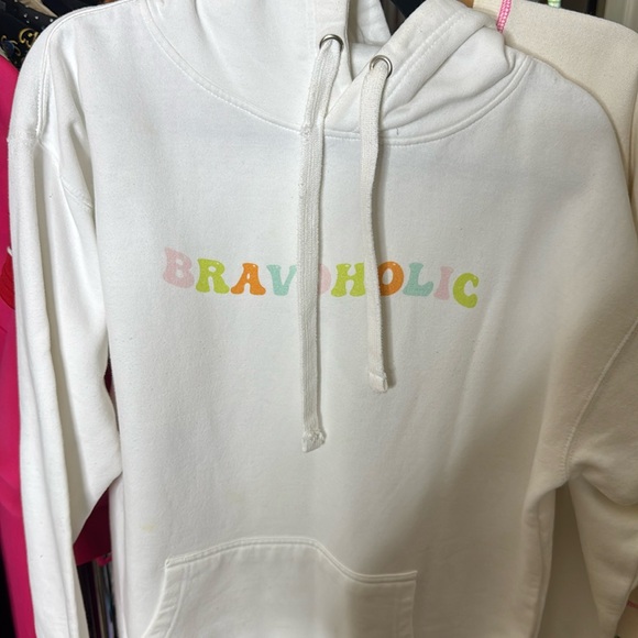 Bravoholic, White Hooded Sweatshirt - Picture 1 of 1